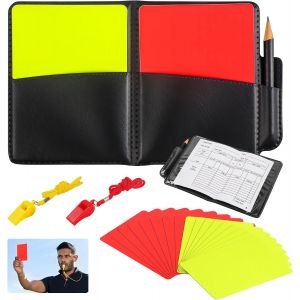 Acdsgd-22 Pi&egrave;ces Football Kit Carton Arbitre Football, Set Arbitre Avec Sifflet, Carton Rouge Jaune Kit, Set Arbitrage Foot Pour De Manifestations Sportives - Neuf