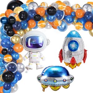 ChicSlick-Kit Arche Ballon Anniversaire Astronaute Espace Fusée - 83 Pcs Décoration De Fête À Thème Spatial[X2370] - Neuf