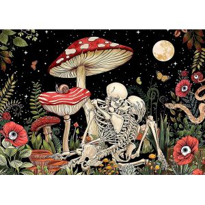 Ayuhr-Diamond Painting, Diy Diamant Peinture Broderie, Diamant Peinture Kits, Peinture Diamant Pour La Décoration À La Maison/Salon/Chambre/Bureau, Champignon, 40x30c - Neuf