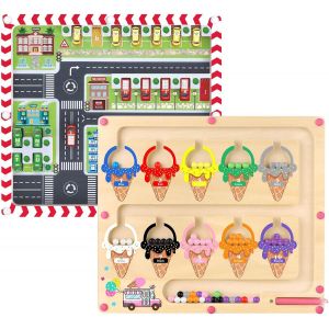 ERYI-Cadeau Jouet Jeux Enfant 3 4 Ans Jouets Montessori Enfants 3 In 1 Labyrinthe Magnétique De Couleurs Et De Chiffres Jouets De Triage Des Couleurs Jeux Jeu Jouet Cadeau Fille Enfant - Neuf