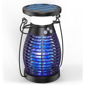 Lampe Moustiques,Solaire Lampe Anti Moustique Uv 3 En 1 Anti Moustique Electrique Exterieur Interieur,Usb Rechargeable Appareil Anti Moustique 360° Anti Mouche Insecte Tue Mouche (Avec Éclairage Led) - Neuf