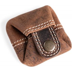Trahoo-Lena S Mini Porte-Monnaie En Cuir Pour Pi&egrave;ces, Petite Bourse Pratique Pour Femme Et Homme, Id&eacute;al Au Quotidien &iquest; Marron - Neuf