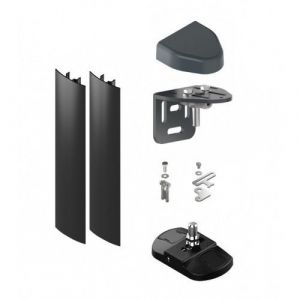 Lot Gond + Capot + Crapaudine + 2 Profils Masquage Portail Battant - Gris - 110 Mm Tirard - Neuf