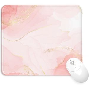 JGD-Tapis de Souris Support de Repose-Poignet, Tapis Souris Ergonomique en Gel, Tapis de Souris Frais pour Gamer, Repose Poignet Souris avec Base en PU antid&eacute;rapant (13-Marbre Bleu Blush) - Neuf