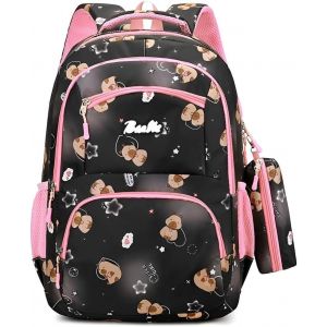Sac à Dos Fille Motif Capybara avec Trousse Scolaire Grande Capacité 3 Compartiments Poches Intérieures Bretelles Réglables Sac Oxford Étanche Enfant École Primaire Crèche Maternelle[T727] - Neuf