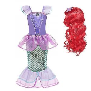 Costume De Princesse Ariel De La Petite Sirene De Disney Pour Enfants, Robe De Cosplay Pour Filles, Vetements De Fete D'anniversaire, De Carnaval, Robe De Sirene R - Neuf