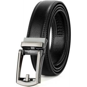 Tzf-Ceinture Homme Ceinture Automatique À Cliquet En Cuir Pour Homme Réglable Pour Jeans Les Pantalons Costumes Largeur 30mm - Neuf