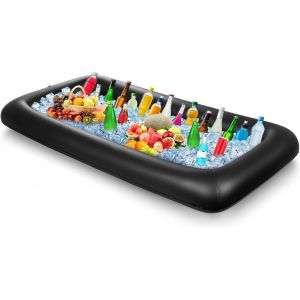 KAL-Porte-Gobelet Gonflable,Jouets De Piscine Gonflables,Table Bar Piscine,Grand Bar De Piscine Gonflable Porte-Bouteille Gonflable Flottant Fête De Piscine D'Été Fête Sur La Plage - Neuf