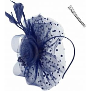 Kalvd-1 Morceau De Bandeau Pour Femmes,Bandeau En Maille En Plumes,Bandeau Rétro,Accessoires De Vêtements,Adaptés Aux Mariages,Danses,Cocktails. - Neuf