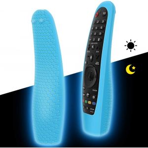 Housse Coque En Silicone Compatible Avec Lg Télécommande An-Mr19ba An-Mr18ba An-Mr20ga An-Mr600 An-Mr650, Antidérapant Étui De Protection Pour Lg Magic Remote (Glow Blue) - Neuf
