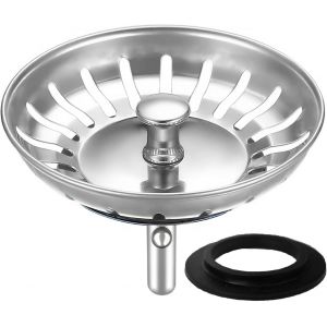 Bouchon Evier Cuisine 80Mm - Filtre Evier Cuisine - Bonde Evier Cuisine Inox,2 Joints De Rechange Originaux Pour Évier De Cuisine[POU8804606] - Neuf