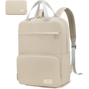 KALANKA-Bagages Cabine 40x30x15cm Air France British Airways Pliable Sac a Dos Voyage Cabine Avion Femme Homme Bagage a Main Petit Sacs à Dos Loisir Impermeable 20L Travel Backpack, Khaki - Neuf