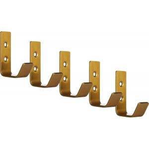 5 X Crochet &Agrave; V&ecirc;tements Loxten 60 X 20 X 45 Mm Jaune Crochet De Vestiaire Acier Inoxydable &Eacute;paisseur De Mat&eacute;riau De 3 Mm Crochet Pour Vestes Avec Bords Arrondis - Neuf