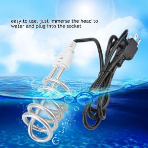 HJLIAN Chauffe-eau electrique portable rapide a immersion en acier inoxydable, prise americaine 110 V - Neuf