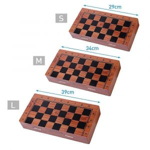 Jeu D'&eacute;checs Magn&eacute;tique Pliable En Bois Avec Plateau De Jeu En Feutre, &Eacute;chiquier Pliable D'int&eacute;rieur, Plateau L&eacute;ger De Voyage, Jouets &Eacute;ducatifs, Jeu De Salon, Ext&eacute;rieur - Neuf