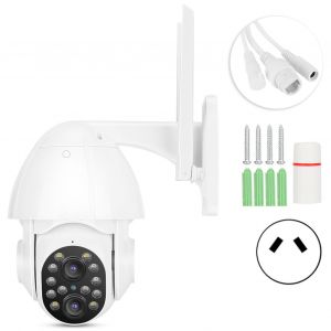 Camera binoculaire Wi-Fi 3MP, vision nocturne couleur, IP66, etanche, pour la securite a domicile - Neuf