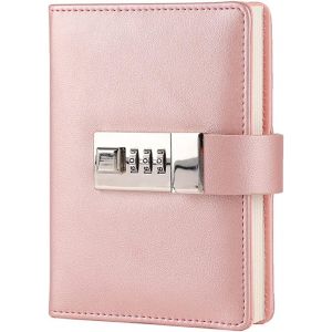 Chenquansarl-Mini Journal Intime Code, Rétro Carnet De Notes Secret Bloc-Notes, Agenda De Poche, Carnet De Voyage, Cahier En Cuir Pu Écriture Pour Bureau L'école, Taille 100x140mm - Neuf