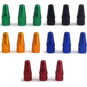 Kal-15pcs Bouchon De Valve En Aluminium Bouchons Argents Compatibles Avec Les Valves Presta Et Françaises Cache-Pneus Pour Chambres À Air De Vélo Bouchons Valve Velo Bouchon De Valve Presta Vélo No.2 - Neuf