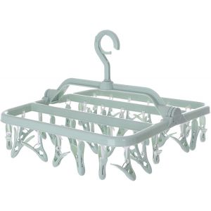 Vert - Séchoir À Chaussettes, 32 Aiguilles, Pour Chaussettes, Sous-Vêtements Et Petits Vêtements, Intérieur/Extérieur - Neuf