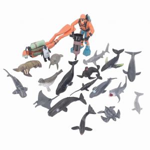 20pcs Marine Animal Jouets Mod&egrave;les &Eacute;ducatif R&eacute;aliste D&eacute;coration &Agrave; La Maison Oc&eacute;an Mer Animal Mod&egrave;le - Neuf
