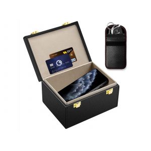 &Eacute;tui blind&eacute; anti-RFID et pochette antivol pour cl&eacute;s de voiture - Neuf