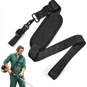 MEVRONISSHOP-Harnais D&eacute;broussailleuse, Nylon Bandouli&egrave;re de Coupe-Bordure Universel, Harnais Debroussailleuse pour D&eacute;broussailleuse, Tondeuse &agrave; Gazon (Noir) - Neuf