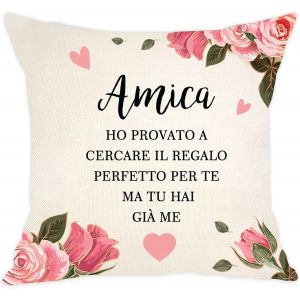 Ershi-Cadeau Drôle Pour Amie Féminine Cadeau D'amitié Pour Les Femmes Filles Cadeau Bff Amis Féminins Housse De Coussin Pour Anniv[7284] - Neuf