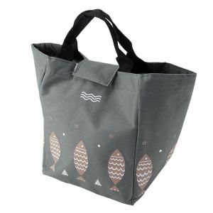HJLIAN Sac a lunch portable, sac de rangement avec couche epaisse et isolante pour pique-nique (gris fonce) - Neuf
