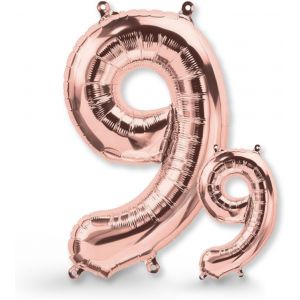 AYUHR-® Ballon decoration anniversaire 5 ans - Lot de 2 -Ballons Numéro 5 en Or Rose - deco anniversaire 5 ans fille ou garcon - Gonflables à l'Hélium - pour une Célébration Éblouissante - Neuf