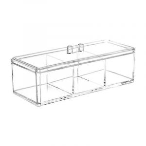 3 Grille Bo&icirc;te En Plastique Transparent Rangement De L'organisateur - Neuf