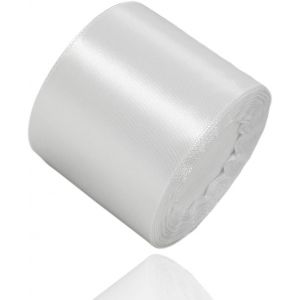 Ruban De Satin Blanc 75 Mm X 22 M - Pour Décoration De Cadeau De Mariage, De Baptême Et D'anniversaire - Neuf