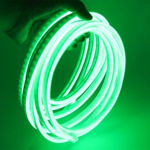 Lumière Au Néon Led,12v 2835 120leds / M Imperméable À L'eau Flexible Led Light Strip Au Néon Avec,Pour Chambre,Noël,Fête,Etc (Vert,4m - Neuf