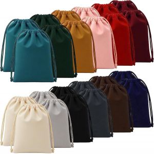 24 Pi&egrave;ces Pochette Velours 12x10 Cm Sacs &Agrave; Bijoux En 12 Couleurs Sac Tissu Cordon Pochette Cadeau Pour Bijoux Bracelets Bagues Mariage Anniversaire Cadeaux De No&euml;l - Neuf
