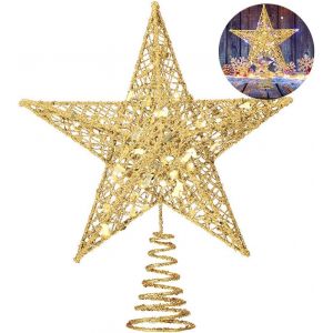 Paillettes D'or De L'arbre De No&euml;l &Eacute;toiles Pour La D&eacute;coration D'arbre De No&euml;l, 20 Cm, Or, 20 X 25 X 5 Cm - Neuf