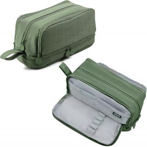 Grande Trousse Scolaire &agrave; Crayons 4 Compartiments, Capacit&eacute; Extensible, Sac &agrave; Crayons &Eacute;cole, Trousse &agrave; Maquillage, Papeterie Organisateur - Neuf