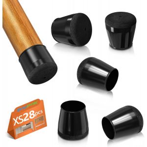 MEVRONISSHOP-28 pi&egrave;ces Protection Pied de Chaise, Patin de Chaise Protections Tampon de Sol, Protections de Sol en Silicone, r&eacute;duire Les Rayures (15-23MM) - Neuf