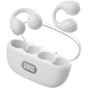 KALANKA-Casque Bluetooth,&Eacute;couteurs Bluetooth 5.3 avec Micro St&eacute;r&eacute;o Design de l'oreille Clip Casque sans Fil IP7 &Eacute;tanche,Casque Bluetooth Sport avec LED Affichage pour iPhone/Samsung/Android/xiaomi - Neuf