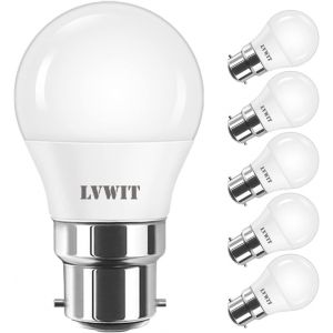 4.5w Ampoule Led B22 G45, 470lm Equivalente À 40w, 6500k Blanc Froid, Non-Dimmable, Lot De 6 - Neuf