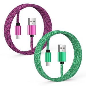 JGD-Lot de 2 c&acirc;bles USB C de type C, charge rapide, USB A vers USB C, pour Samsung Galaxy S25 Ultra/S24+/S23 FE/S22/S21/A56/A55/A54/A36/A35/A16/A15/Note 20 5G/10/Pixel 9/8/7 - Neuf