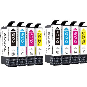 8X 503 XL Compatible avec Cartouches Epson 503 503XL Multipack, pour Expression HomeXP-5200 XP-5205 XP5200 XP5205, Workforce WF-2960 WF-2965 WF-2960DWF WF-2965DWF - Neuf