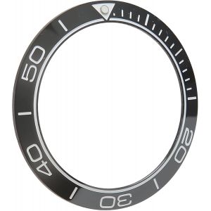 Kal-Insert De Lunette De Montre 41,5 Mm Anneau De Lunette De La Montre Accessoire De Remplacement Lisse Boutique De Montres (Ligne Complète Chiffres Blancs Base Noire), Ligne Complète Chiffres - Neuf