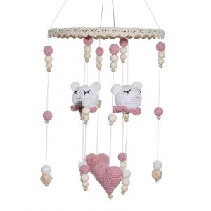 Mobile Pour Berceau, Hochet En Forme D'animal Au Crochet, Pendentif Pour Poussette, D&eacute;coration De Chambre De B&eacute;b&eacute;, Hochet Pour B&eacute;b&eacute;, &Eacute;quipement De Voyage-Bo&icirc;te Blanche B - Neuf