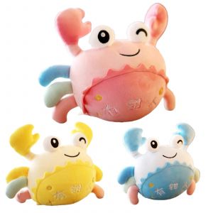 Poup&eacute;e En Peluche Anti-D&eacute;form&eacute;e D&eacute;corative Pp Coton Petit Crabe Poup&eacute;e En Peluche Pour Children_Blue_S - Neuf