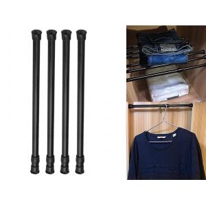 Lot De 4 Barres De Tension Noires Pour Rideaux Et Solutions De Rangement - Neuf