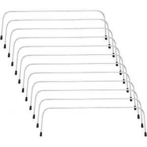 Mevronisshop-10pcs Cadre De Sac &Agrave; Main Cadre M&eacute;tallique Pour Couture, Armature Sac A Main 25.5cm Cadre Metallique Sac Poign&eacute;es Cadre Sac Pour Sac &Agrave; D&eacute;jeuner, Sac &Agrave; Main, Diy Sac &Agrave; Dos, Platine - Neuf