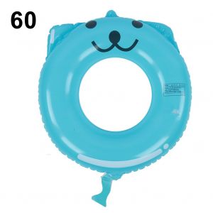 Bouee De Natation Gonflable En Forme De Chat Bleu, Bouee De Sauvetage Pour Enfants, Animaux Mignons, Lit Flottant, Piscine, Jouets D'ete, 60 Cm/23,7 Pouces - Neuf