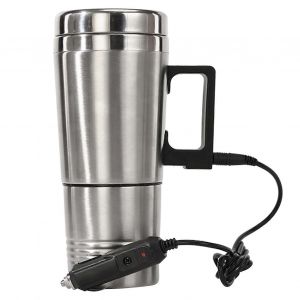 Tasse Chauffante De Voiture Grande Capacit&eacute; &Eacute;tanche S&ucirc;re En Acier Inoxydable Voiture &Eacute;lectrique Tasse Isol&eacute;e Pour Camion V&eacute;hicule 12v Pour Petites Voitures - Neuf