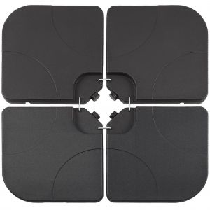Ensemble De 4 Pieds/Supports De Parasol Deportes Robustes Pour Terrasse, Avec Plaque De Verrouillage. - Neuf