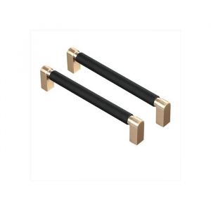 Lot 10 Poign&eacute;es de Meuble Cuisine Dor&eacute; Noir Entraxe 128mm - Alliage Zinc R&eacute;sistant - Design Moderne pour Placard Tiroir et Bureau - Neuf