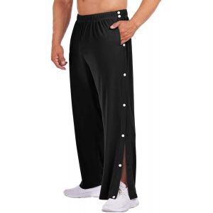 Ulteronixshop-Pantalon De Jogging Pour Homme - Avec Boutons-Pression Lat&eacute;raux - Pantalon De Sport - Pantalon De Fitness Avec Poches - Neuf